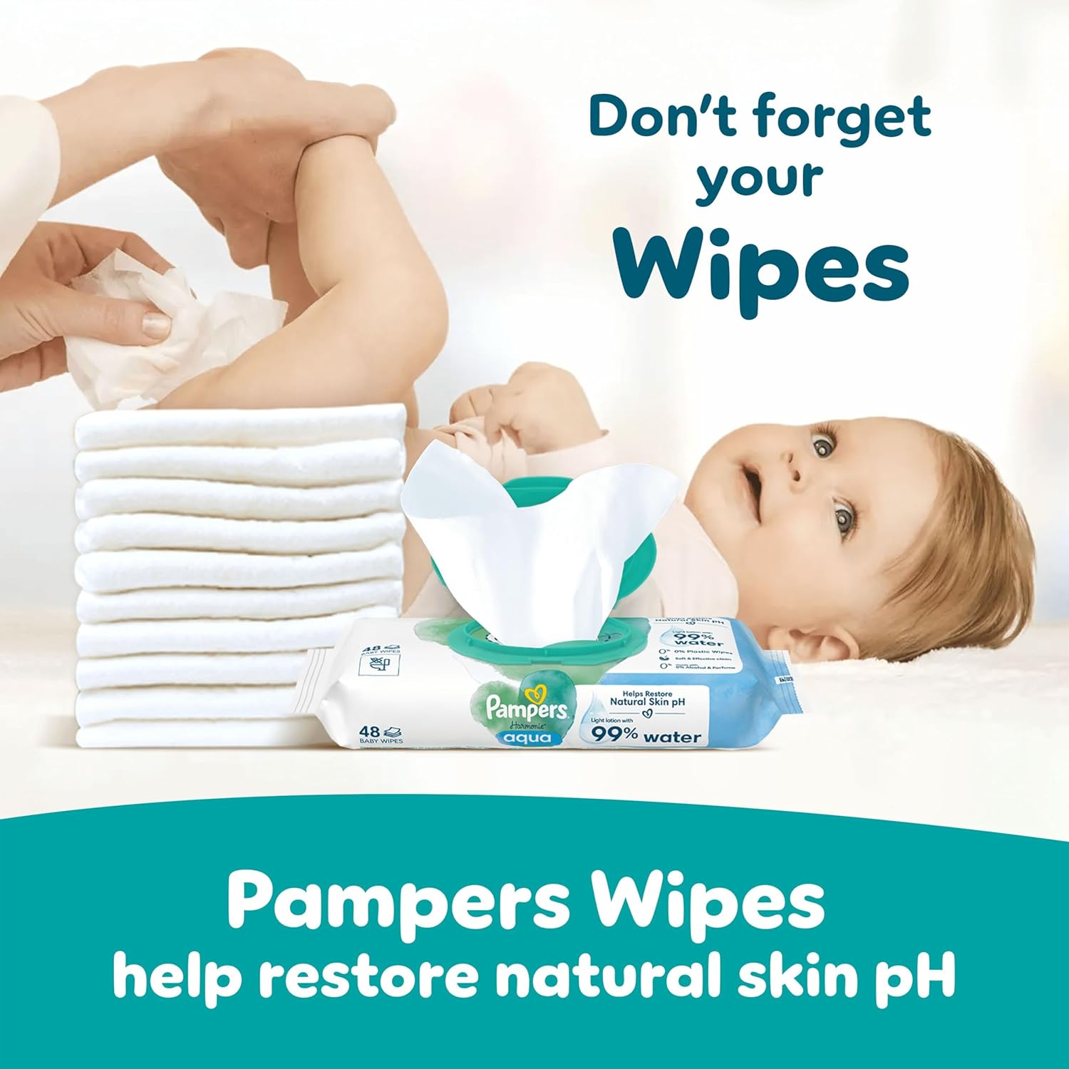 Pampers Baby-Dry Pants Size 7 Jumbo+ Pack - 50 Nappies and Pampers wipes