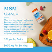 Doctor's Best MSM OptiMSM capsule supplement bottle usage instructions 180 capsules