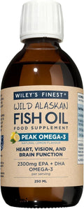 Wiley's Finest Huile de poisson sauvage d'Alaska Oméga-3 liquide citron - 250ml