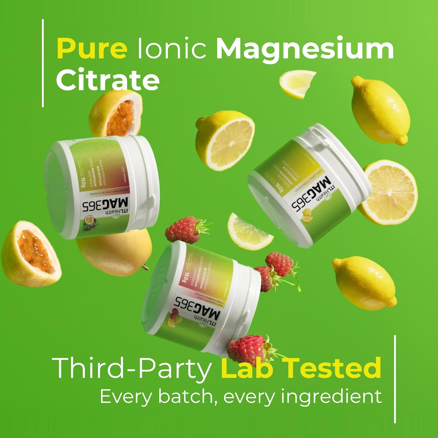 MAG365 Magnesium Citrate Powder, Exotic Lemon - 300g