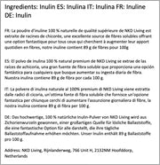 NKD Living Inulin Fibre Powder from Chicory Root pouch 1kg supplement facts and ingredients