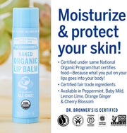 Dr. Bronner's Baby-Mild Organic Lip Balm ingredient information 4g