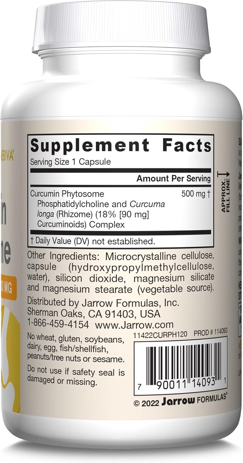 Jarrow Formulas Curcumine Phytosome 500 mg Capsules végétales