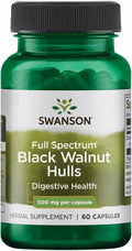 Coques de Noyer Noir Swanson 60 capsules | Soutien digestif à spectre complet  