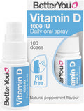 BetterYou Vitamin D3 1000 IU Oral Spray, Peppermint - 15ml