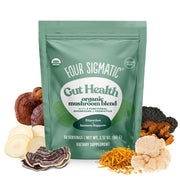 Four Sigmatic Organic Mushroom Blend Powder 60g pouch front packaging on white background