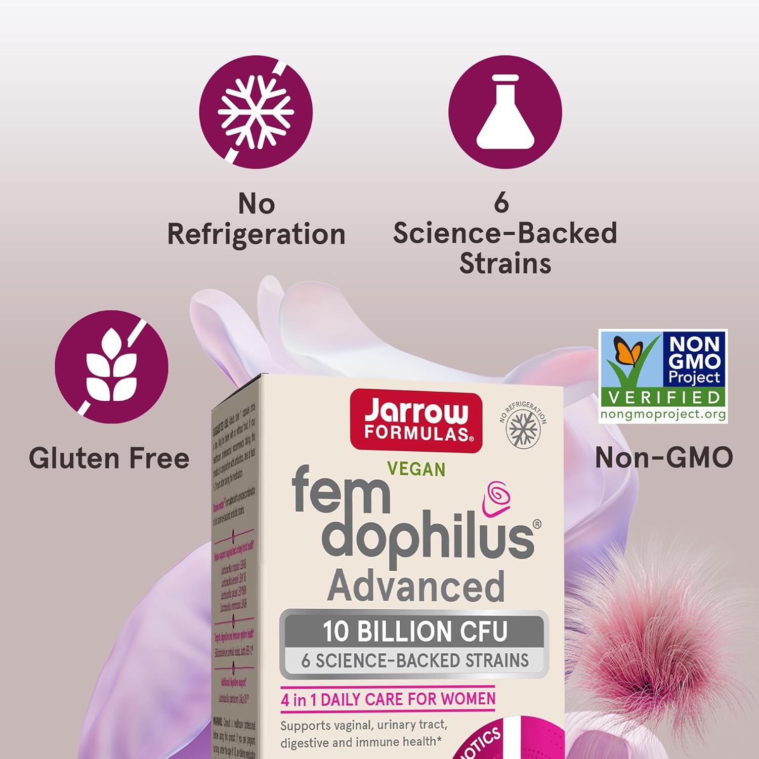 Jarrow Formulas Fem-Dophilus Advanced Probiotics 10 Billion - 30 Capsules