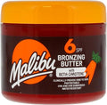 Beurre corporel bronzant Malibu SPF 6, bêta-carotène & vitamine E, résistant à l'eau, 300ml