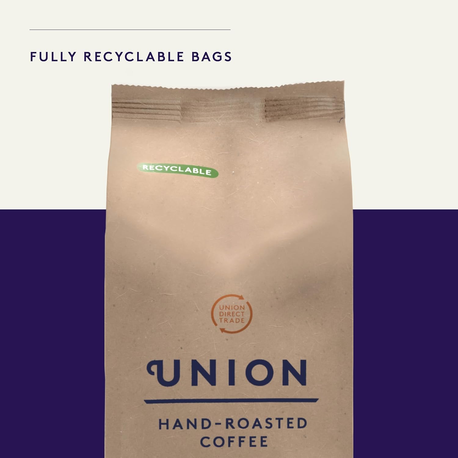 Union House Roast Original Blend Coffee recyclable bag, 200g.