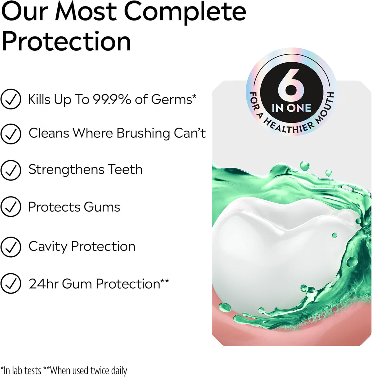 Listerine Total Care Teeth & Gum Intense Mint Mouthwash oral rinse bottle 500ml ingredients