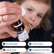 Efamol Kids Omega 3 DHA Drops natural lemon flavour 60ml added to food or drink for children