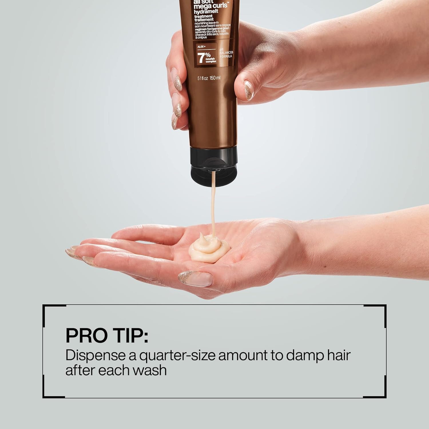 Redken All Soft Mega Curls HydraMelt Leave-In Treatment 150ml application instructions for towel-dried hair