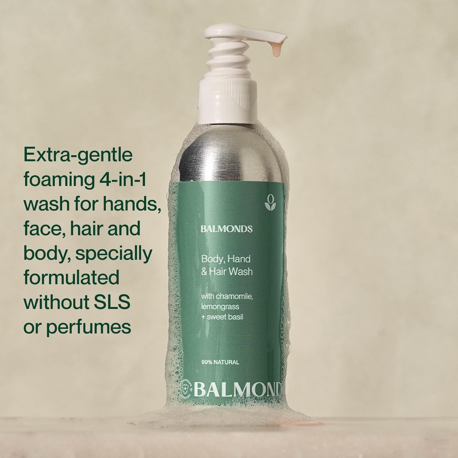 Balmonds Body Hand & Hair Wash Natural Cleanser - 200ml
