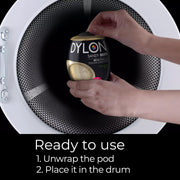 Dylon All-in-1 Washing Machine Fabric Dye Pod Sandy Beige 350g usage instructions packaging