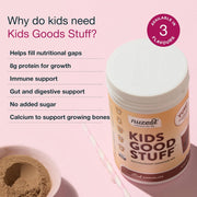 Nuzest Kids Good Stuff Vegan Smoothie Mix, Rich Chocolate - 225g