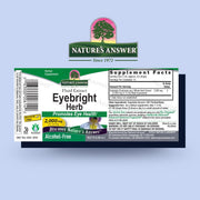 Nature’s Answer Eyebright alcohol-free liquid extract 30ml barcode