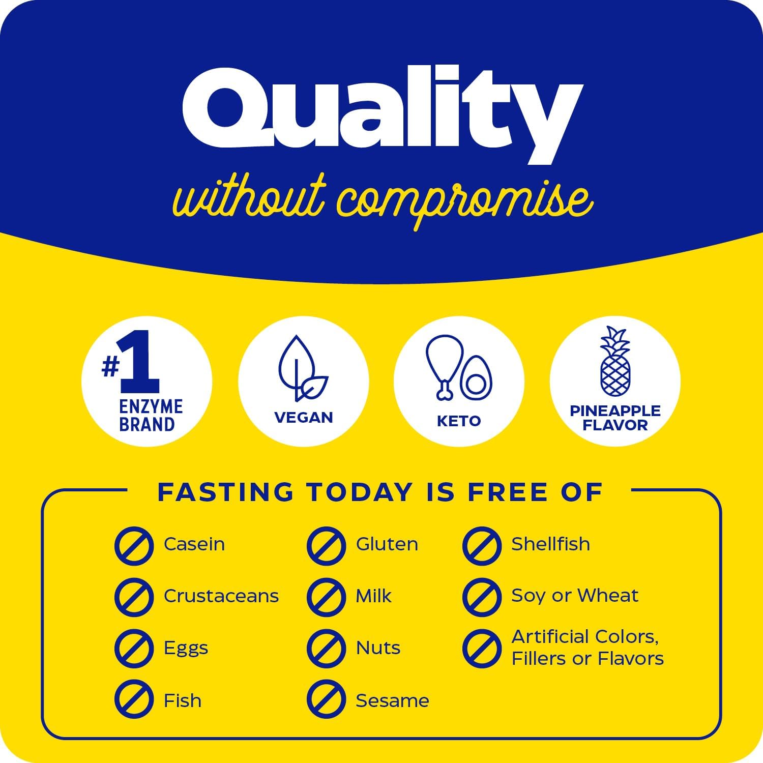 Enzymedica Fasting Today Electrolyte Drink Mix Tropical Pineapple 248g