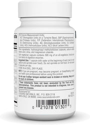 Barcode image: Source Naturals Essential Enzymes 500mg capsules bottle barcode 60 count