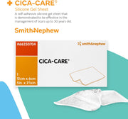 Smith & Nephew Cica-Care Silicone Gel Sheet, box packaging, no flavour, 12cm x 6cm, 1 sheet, product material information
