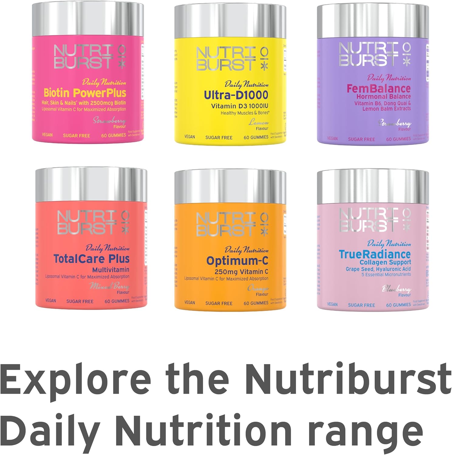 Nutriburst GreenVita 22 Fruits Veg Mushrooms Gummies & Vitamins variants