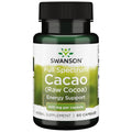 Swanson Cacao Cru 400 mg 60 Capsules | Soutien naturel à l'énergie