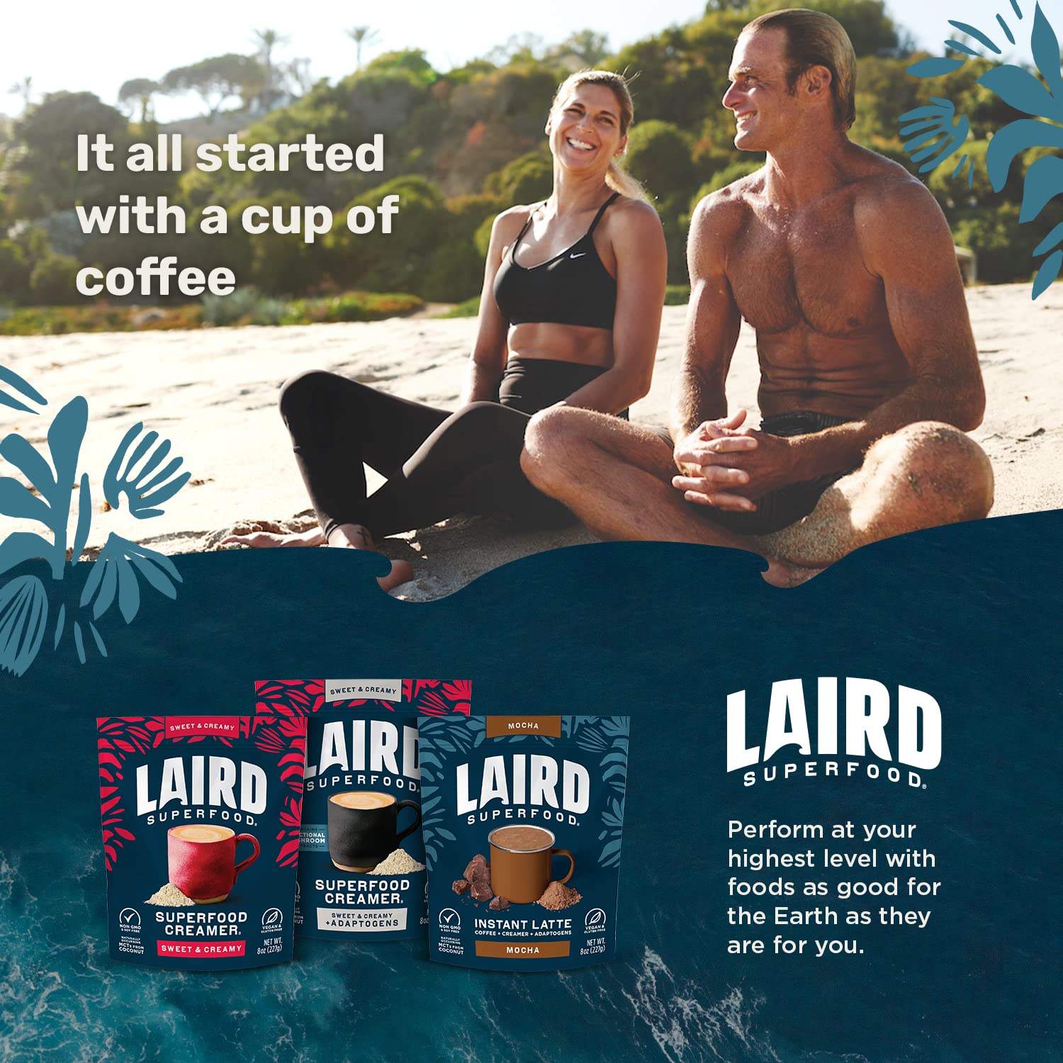 Laird Superfood Non-Dairy Coffee Creamer, Vanilla – 227g & other variants.