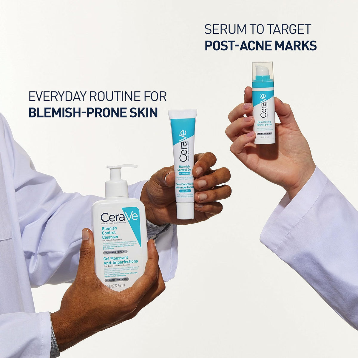 CeraVe Blemish Control Cleanser gel-to-foam facial cleanser bottle 236ml skincare use