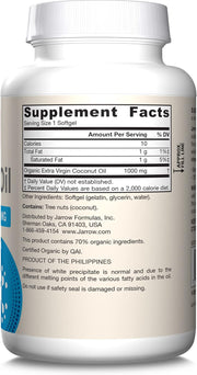 How to Use Image: Jarrow Formulas coconut oil 1000mg softgels usage instructions 120 count