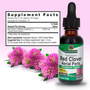 Nature’s Answer Red Clover liquid extract supplement facts 30ml bottle