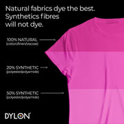 Dylon All-in-1 Washing Machine Fabric Dye Pod Passion Pink 350g ingredients information packaging