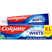 Colgate Advanced White XL Toothpaste 125ml tube and box