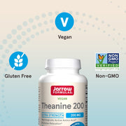 Jarrow Formulas Theanine 200mg Veggie Capsules - 60 Count