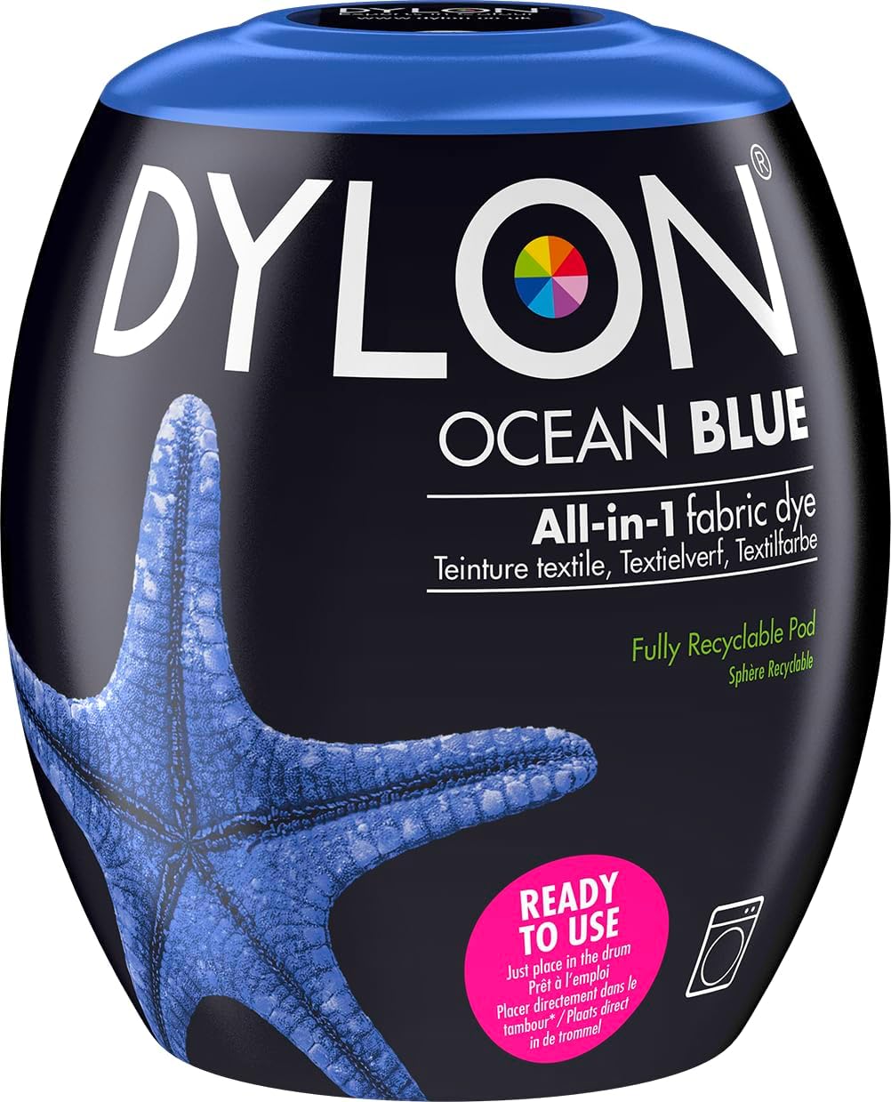 Dylon All-in-1 Washing Machine Fabric Dye Pod, Ocean Blue, 350g