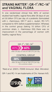 Back Image: Jarrow Formulas Fem-Dophilus 5 billion CFU veggie capsules 60 count front packaging box