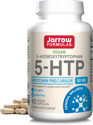 Jarrow Formulas 5-HTP 50mg veggie capsules bottle 90 count