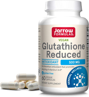 Jarrow Formulas Glutathione Reduced - 500mg  60-150 Veggie Capsules