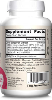 Barcode Image: Jarrow Formulas Citrus Bergamot 500mg veggie capsules barcode 60 count