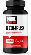 Force Factor Complexe de Vitamines B - 8 Vitamines B Essentielles - 60 Capsules