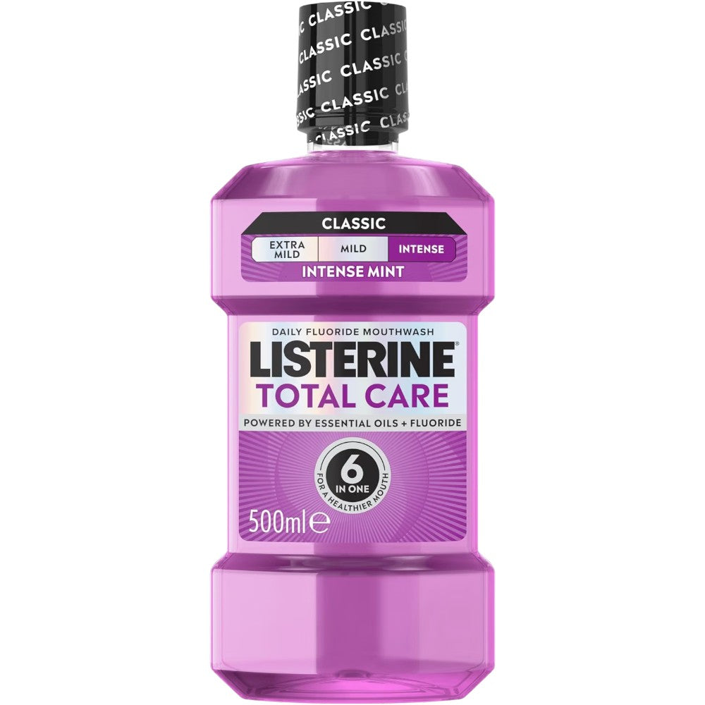 Listerine Total Care Intense Mint Mouthwash oral rinse bottle 500ml