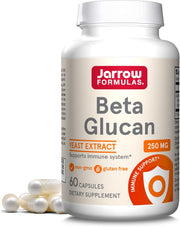 Front Image: Jarrow Formulas Beta Glucan 250mg capsules bottle 60 count