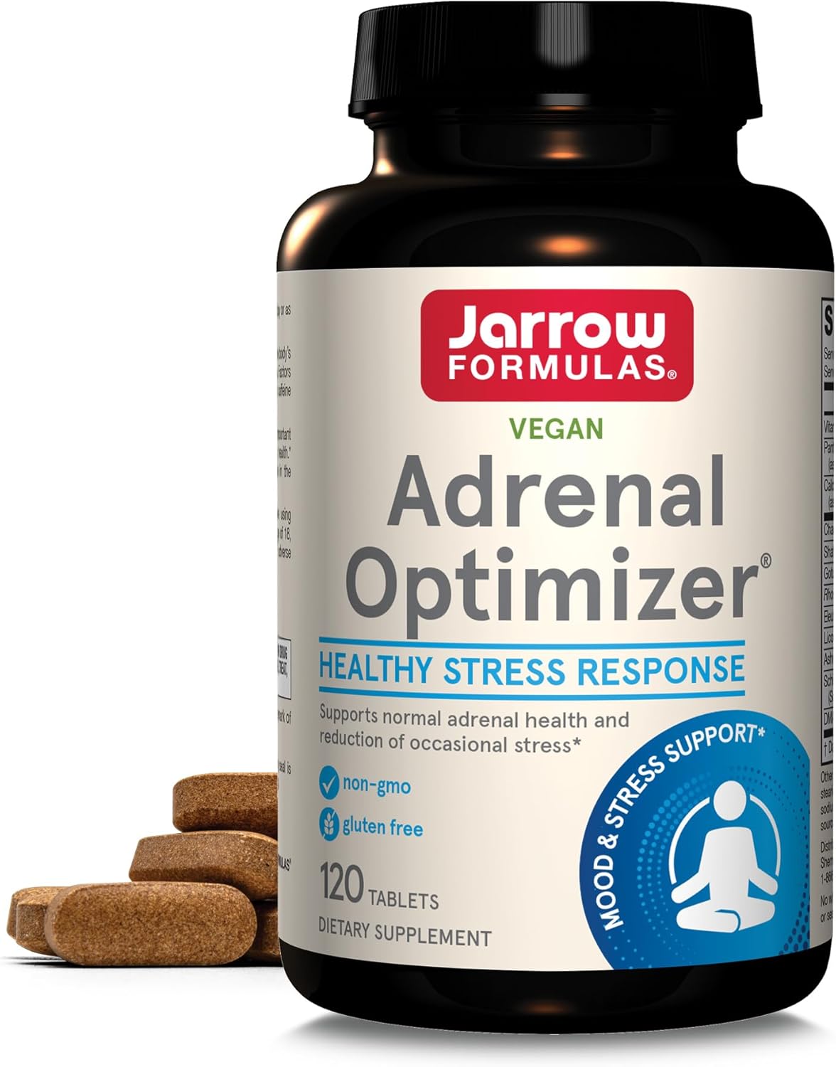 Front Image: Jarrow Formulas Adrenal Optimizer tablets 120 count front packaging bottle