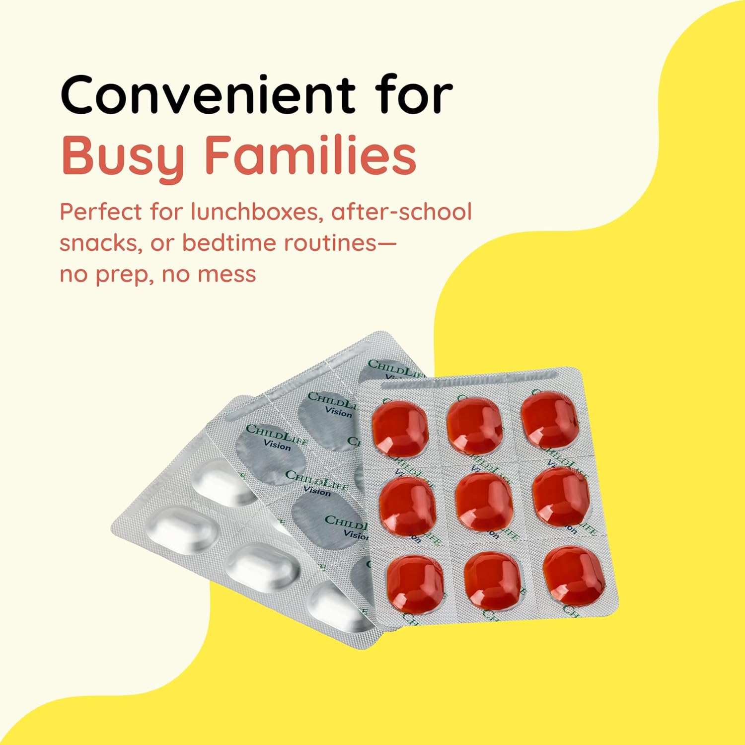 ChildLife Essentials Healthy Vision SoftMelts kids chewable supplement berry flavour 27 tablets