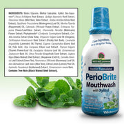 Nature’s Answer PerioBrite mouthwash ingredient panel 480ml back view