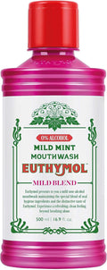Bain de bouche Euthymol menthe douce sans fluorure ni alcool – 500ml