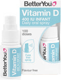 Spray oral BetterYou Vitamine D 400 UI pour nourrissons, sans saveur - 15ml