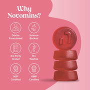 Novomins Biotin Gummies 10000mcg Peach 60 Count vegan gummies supplement close up
