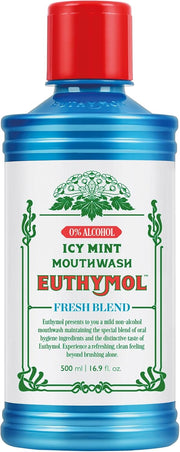 Euthymol Mouthwash ICY Mint Fluoride & Alcohol-Free – 500ml