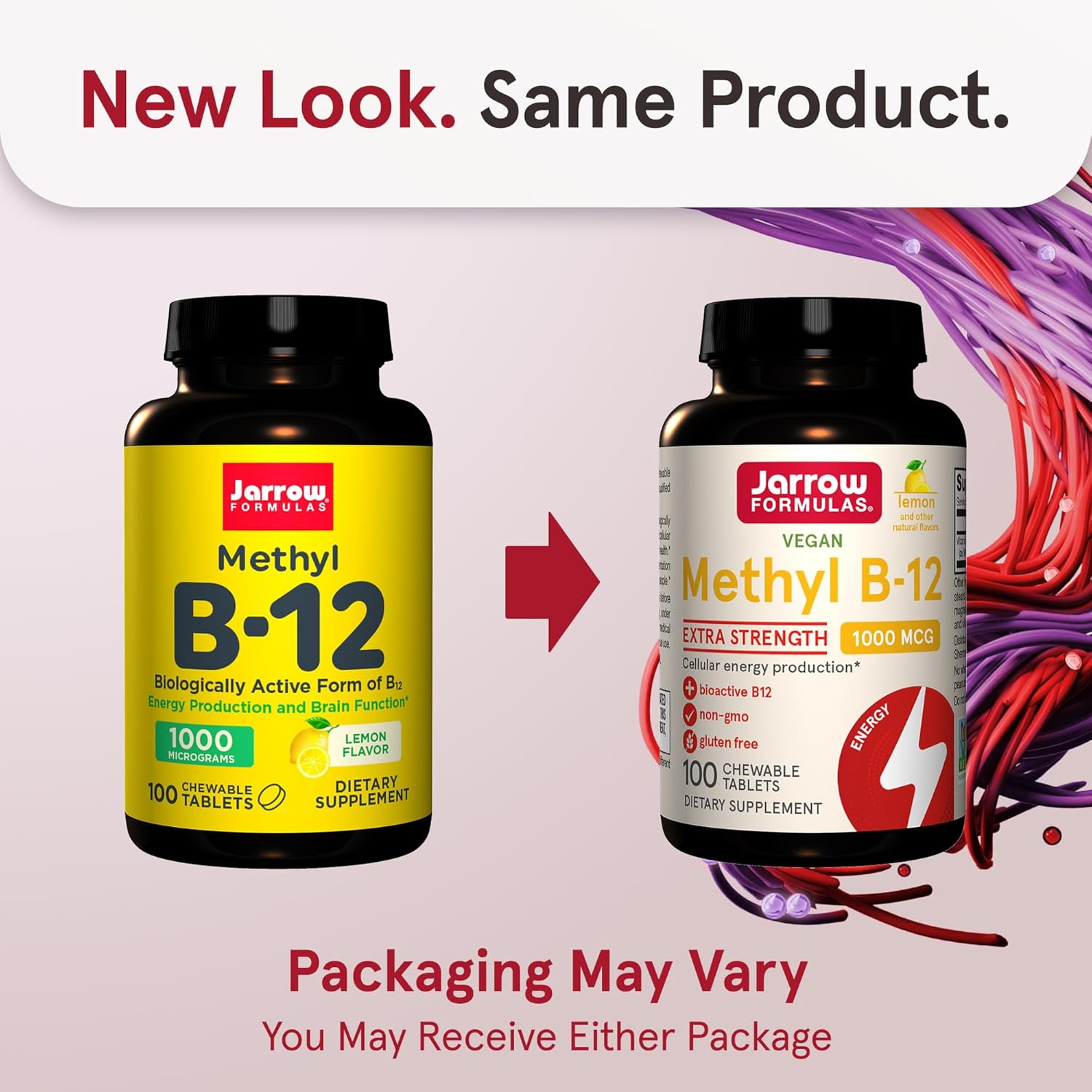 Jarrow Formulas Methyl B-12 1000mcg Chewable Tablets - 100 Count new look