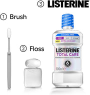 Listerine Total Care Extra Mild Mint Alcohol Free Mouthwash oral rinse bottle 500ml how to use
