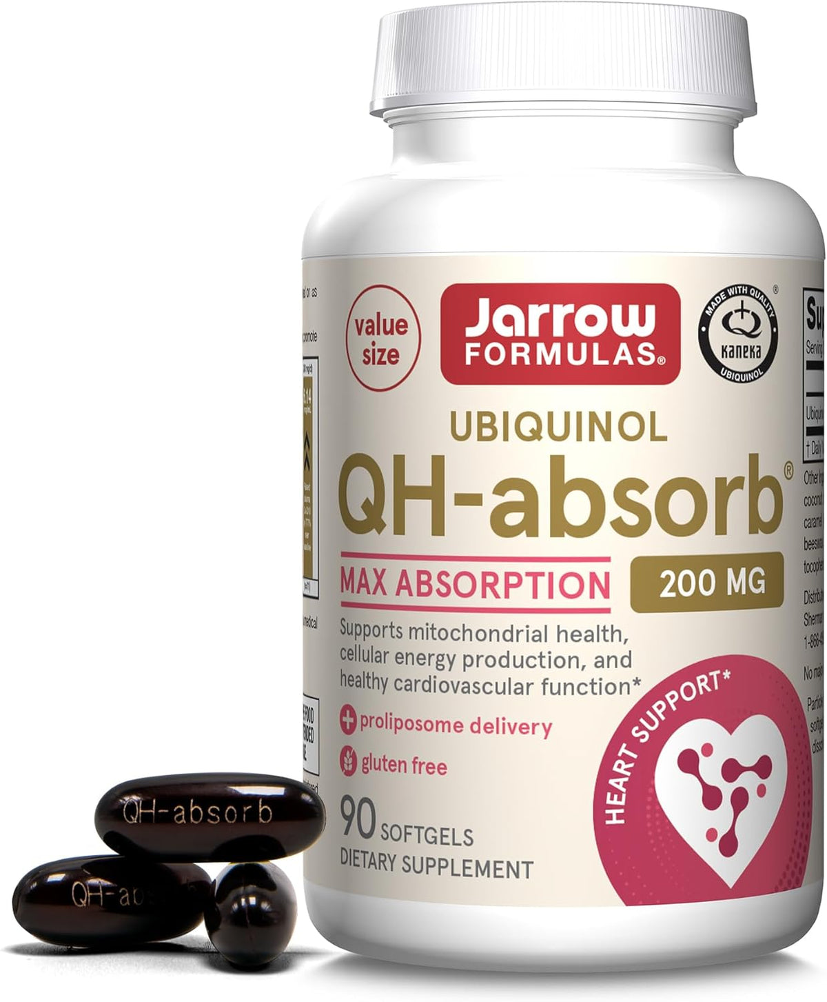 Jarrow Formulas QH-absorb Ubiquinol 200mg 90 Softgels